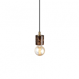 Siv Pendel Brun Marmor/Mässing