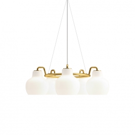 VL Ring Crown 5 Ljuskrona Brass/Opal Glass