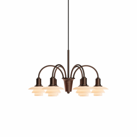 PH 1/1 Ljuskrona 6 Centenary Edition Aged Brass/Dusty Terracotta