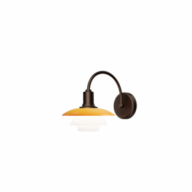 PH 2/2 Vägglampa Centenary Edition Amber/Opal White Utan Strömbrytare/Utan Sladd