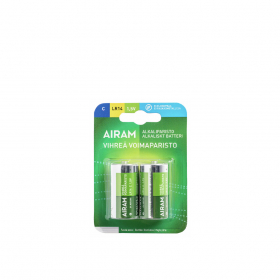 Airam Green Power Batteri Alkaliskt C/LR14 1,5V 2-Pack