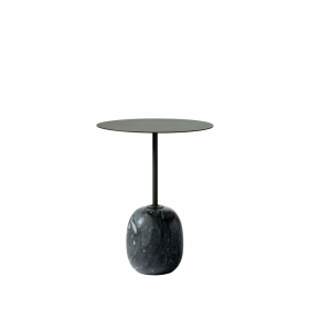 Lato Sidobord LN8 Round Ø40cm Deep Green & Verde Grigio Marble