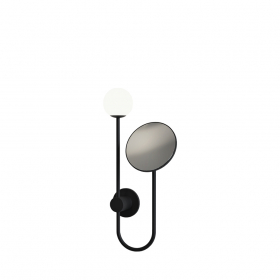 Orb Vägglampa Med Spegel Matt Black IP44