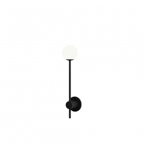 Orb Single Vägglampa Matt Black IP44
