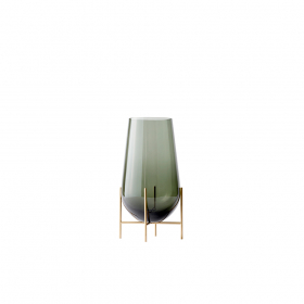 Échasse Vase Medium Smoke/Brushed Brass