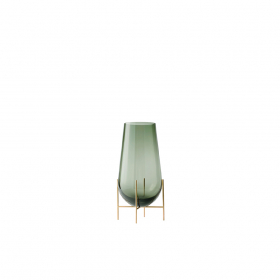 Échasse Vase Small Smoke/Brushed Brass