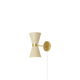 Collector Vägglampa Polished Brass/Crème
