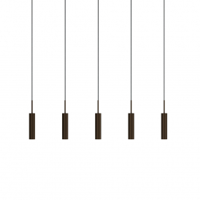 Tubulaire Pendel Rail 5 Bronzed Brass