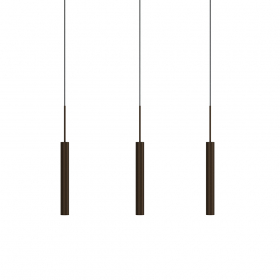 Tubulaire Pendel Rail 3 Bronzed Brass
