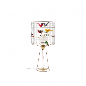 Fågellampa Lampe Haute Volière Bordslampa