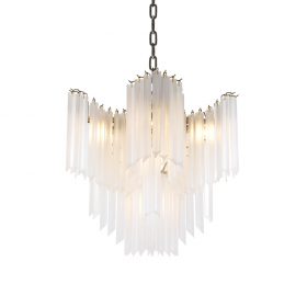 Pulsar Ljuskrona Nickel/Frosted Glass