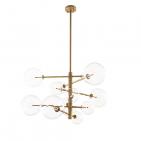 Argento Ljuskrona Small Antique Brass/Clear Glass