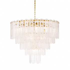 Riveria Ljuskrona Gold/Frosted Glass