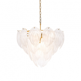 Novida Ljuskrona Antique Brass/Frosted Glass