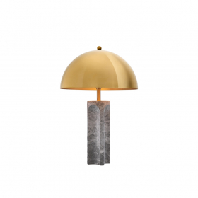 Absolute Bordslampa Antique Brass/Grey Marble
