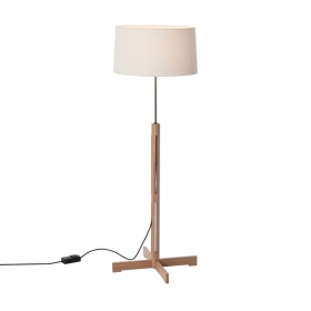 FAD Golvlampa Natural Oak/White Linen
