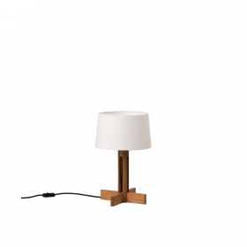 FAD Menor Bordslampa Natural Oak/White Linen
