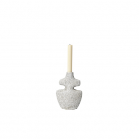 Yara Candle Holder Medium Grey Pumice