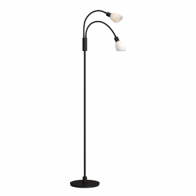 Cut Duo Golvlampa Svart/Opalglas