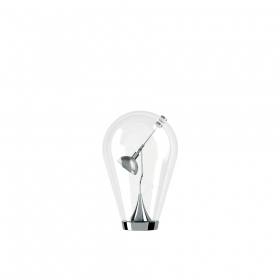 Blow Bordslampa Chrome/Crystal Clear