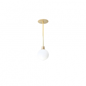 Stem 1X Pendel 110mm Sphere Brushed Brass/White Dipped