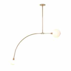 Balance 1.0 Pendel Brushed Brass/White Dipped