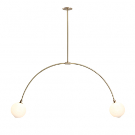 Balance 2.0 Pendel 180mm Sphere Brushed Brass/White Dipped