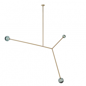 Angle 2.0 Pendel Brushed Brass/Smoke Dipped