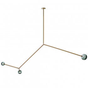 Angle 3.0 Pendel Brushed Brass/Smoke Dipped