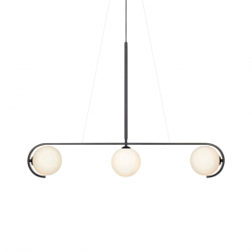 Pals Pendel Svart/Opalglas