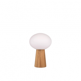Pater Bordslampa Ek/Opalglas