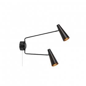 Peak Vägglampa 2 Armad Mattsvart