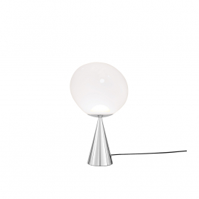 Melt Cone Fat LED Bordslampa Opalescent/Silver