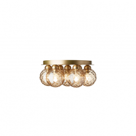 Apiales 7 Taklampa Brushed Brass/Optic Gold