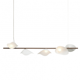 Florii 5 Linear Ljuskrona Dark Bronze/White
