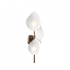 Florii 3 Vägglampa Dark Bronze/White