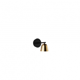 Lighto A Vägglampa Matt Black/Glossy Golden