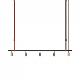 Long John 5 Pendel Black/Brass/Brown Leather