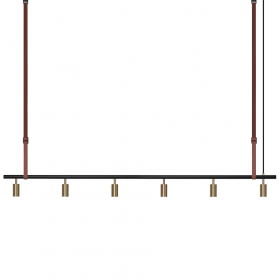 Long John 6 Pendel Black/Brass/Brown Leather