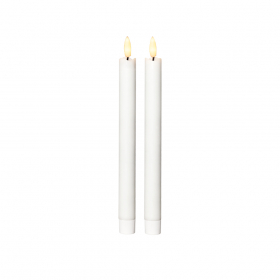 Flamme LED Antikljus 25cm Vit 2-Pack