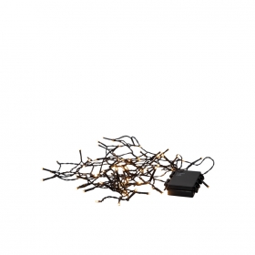 Akku LED Ljusslinga 80 Ljus Svart