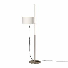 TMD Golvlampa Satin Nickel/White Parchment