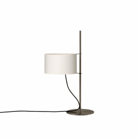 TMD Bordslampa Satin Nickel/White Parchment