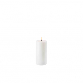 Uyuni Pillar LED Candle 18cm Nordic White