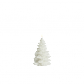 Christmas Tree LED Candle 11x21cm Nordic White