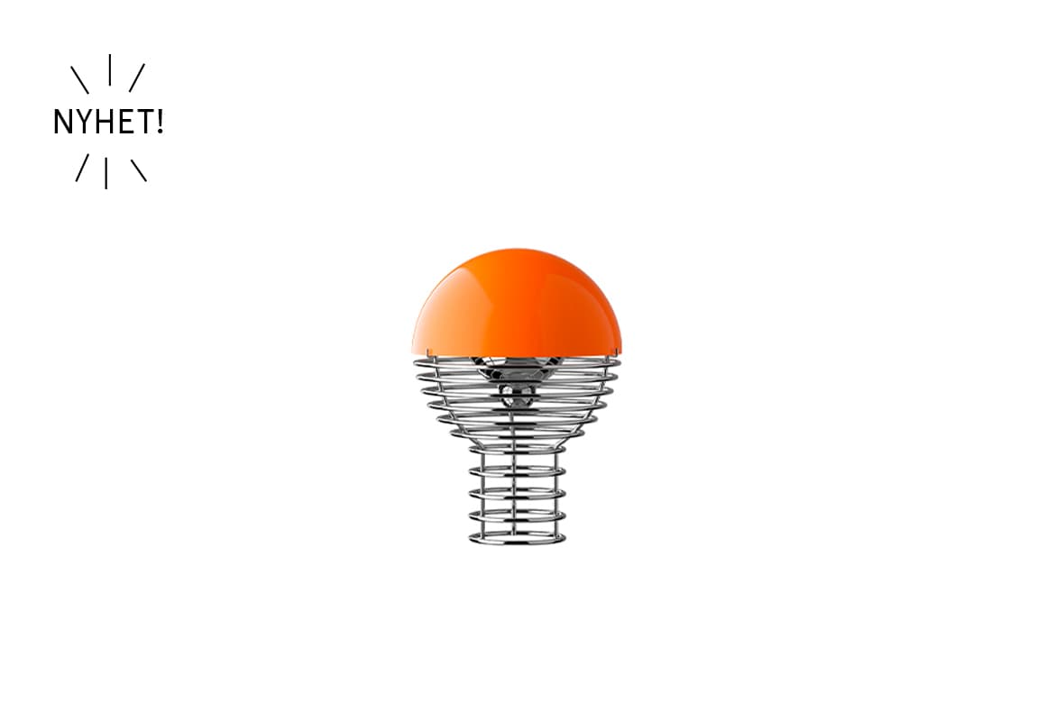 Wire Portable Bordslampa Ø18cm Orange