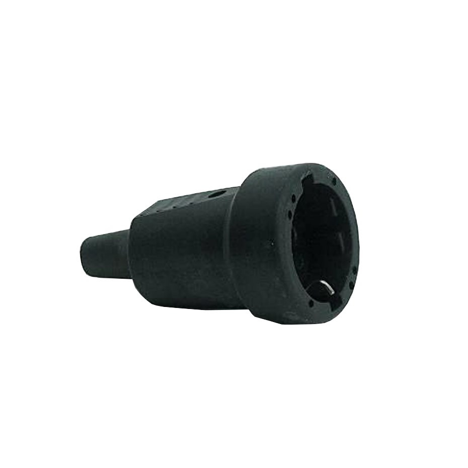 Skarvuttag Med Brytskydd Svart Jordad