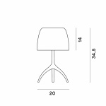 Lumiere Bordslampa Small Aluminium/Cherry Lumiere Bordslampa Small Aluminium/Cherry