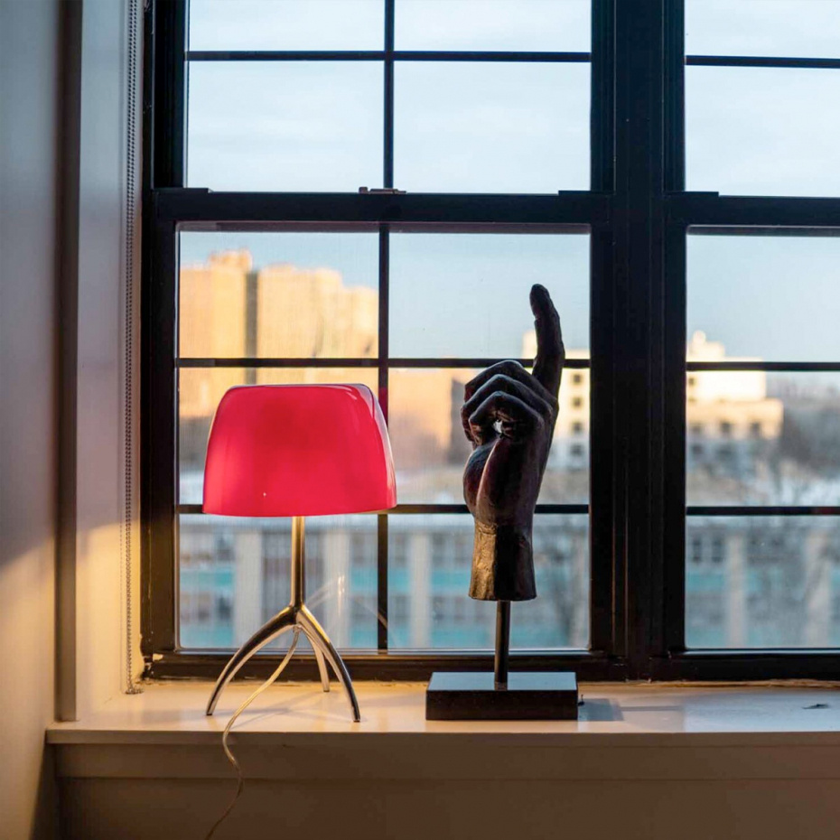 Lumiere Bordslampa Small Champagne/Cherry Med Dimmer