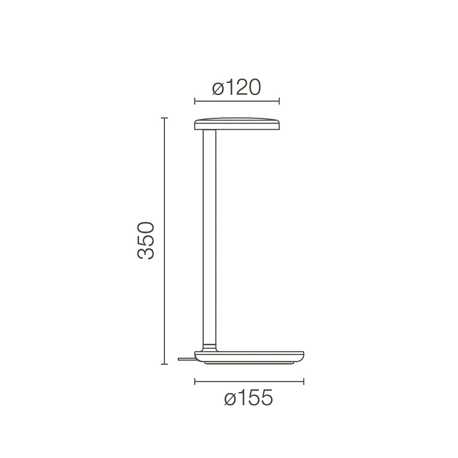 Oblique Qi Bordslampa Matt Anthracite